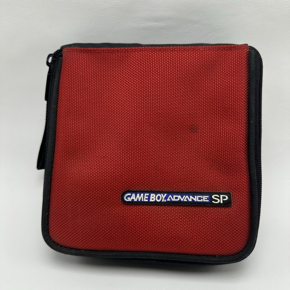 GameBoy Advance SP Case Nintendo Travel Bag Red Plastic Tray Insert